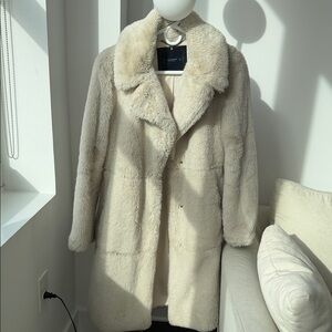 Lucky Brand Fur Cream Teddy Jacket